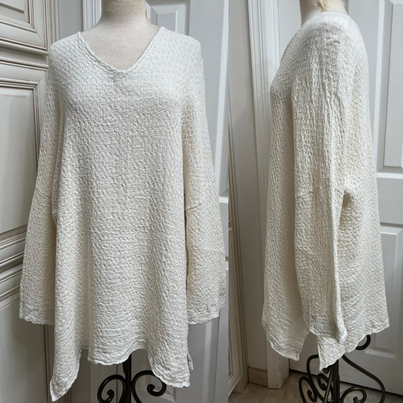 Crown Linen Designs Textured Lagenlook Long Tunic Dress - Picture 9 of 16